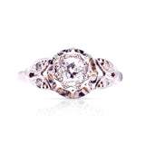 ON HOLD | Antique, Edwardian diamond engagement ring, 18ct white gold and platinum