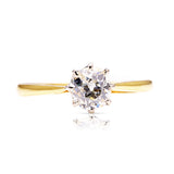 Antique, Edwardian solitaire diamond engagement ring
