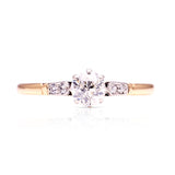 Antique, Edwardian solitaire diamond engagement ring