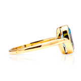 French, Art Deco fine aquamarine single-stone ring