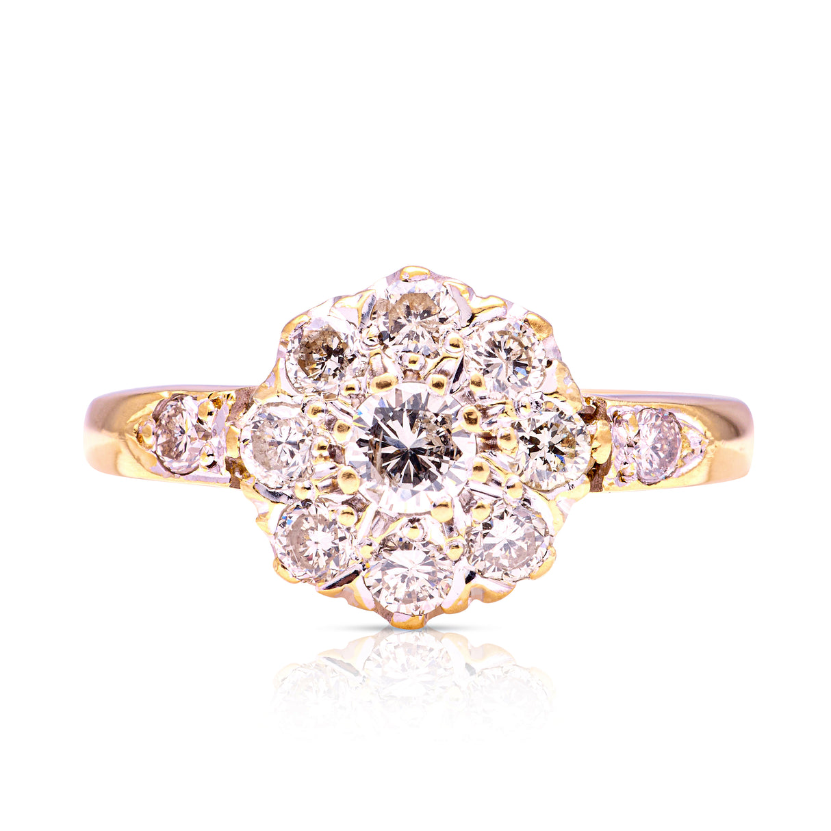 Vintage, diamond cluster ring