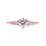 Vintage, solitaire 0.60ct diamond ring