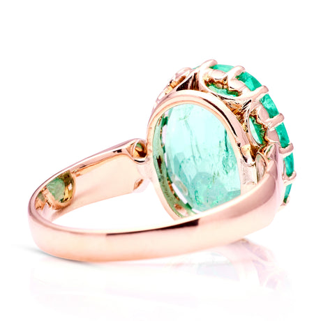 Antique, Victorian 4ct emerald single-stone ring