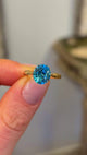 Vintage, 1940s zircon single-stone ring