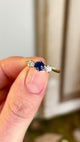 Antique, Edwardian sapphire & diamond three-stone ring