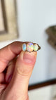 Antique, 19th Century three-stone opal ring