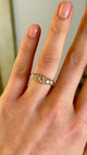 Antique, Edwardian half-hoop diamond ring