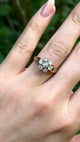 Vintage, 1970s diamond cluster engagement ring, 14ct rose gold