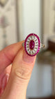 Vintage, Art Deco ruby & diamond cocktail ring