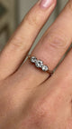 Antique, Edwardian three-stone diamond ring