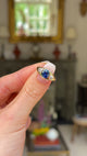 Vintage Burmese blue sapphire and diamond gypsy ring, 18ct yellow gold