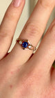 Vintage, 1940s sapphire & diamond ring