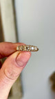 Antique, Edwardian half-hoop diamond ring