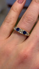 Vintage, Art Deco sapphire & diamond five-stone ring