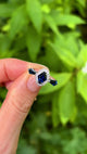 Vintage, Art Deco sapphire & diamond cluster ring, 18ct white gold & platinum