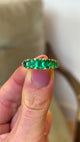 Antique, Victorian five-stone emerald ring