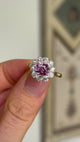 Antique, Edwardian pink sapphire & diamond cluster ring