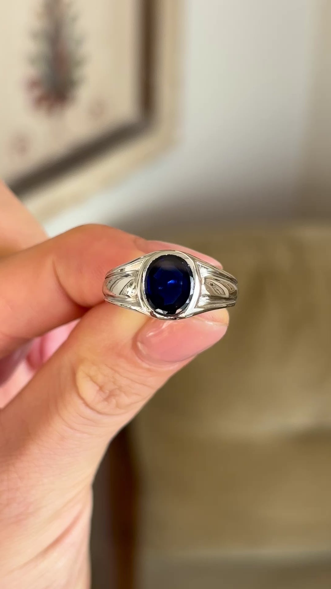 Vintage, Tiffany & Co. single-stone sapphire ring 