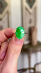 Vintage, Art Deco spinach-green jadeite ring