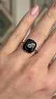 Vintage, Art Deco onyx & diamond ring