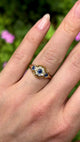 Vintage, Art Deco sapphire & diamond cluster ring