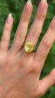 Vintage, 1950s yellow sapphire cocktail ring, 18ct yellow gold