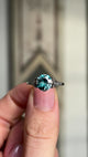 Vintage, Art Deco zircon ring, 18ct white gold 