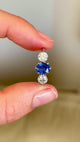 Vintage, 1970s sapphire & diamond three-stone ring