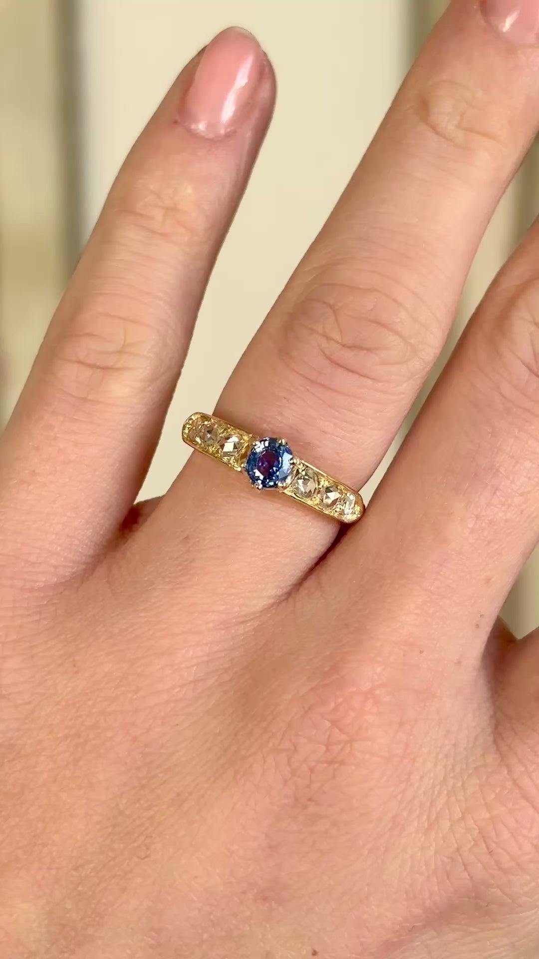 Vintage, Art Deco sapphire & diamond ring