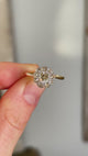 Vintage, Art Deco brown-cinnamon diamond cluster ring