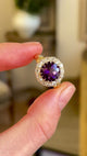 Antique, Victorian amethyst & diamond cluster ring