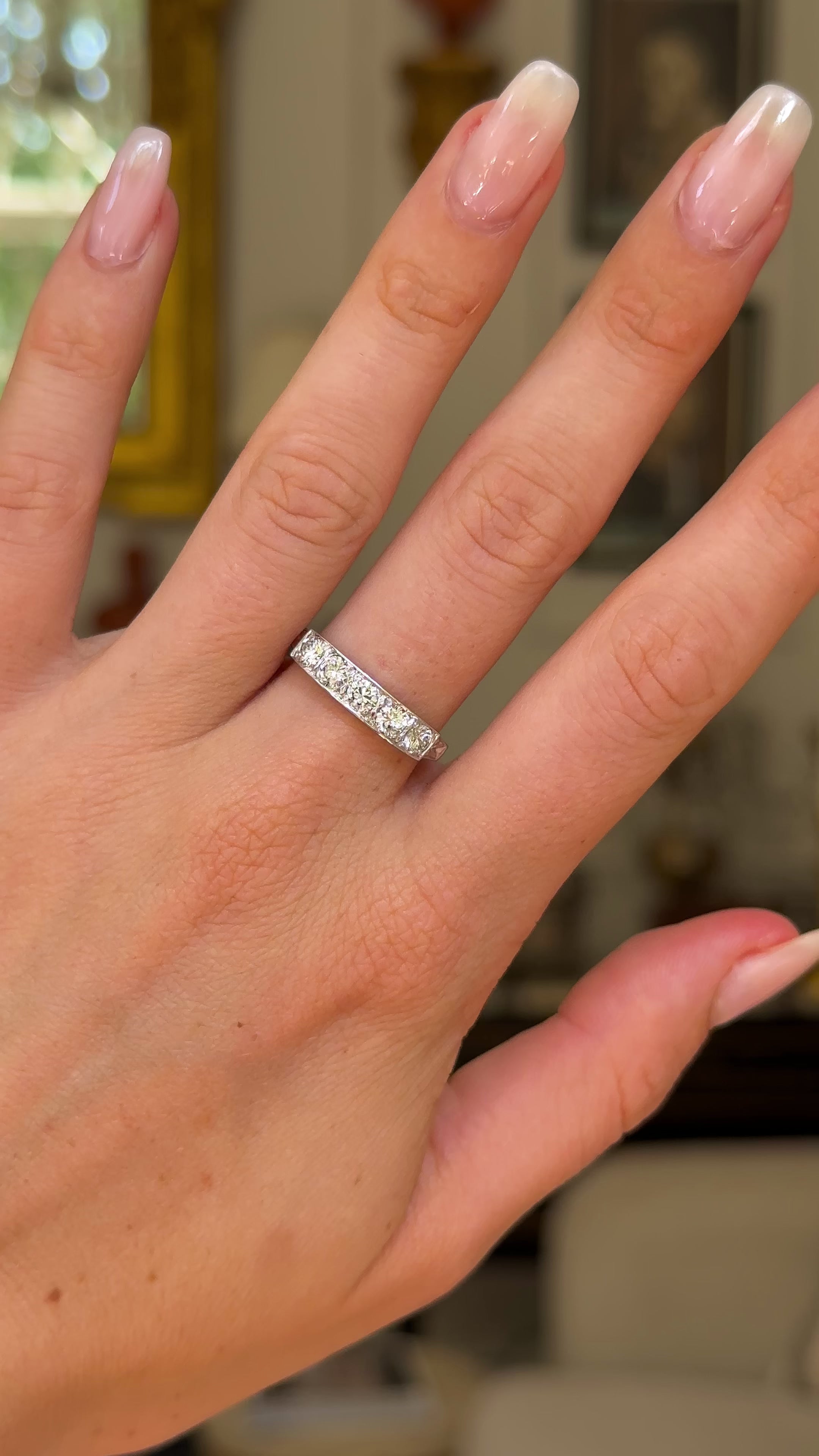 Vintage half on sale eternity ring