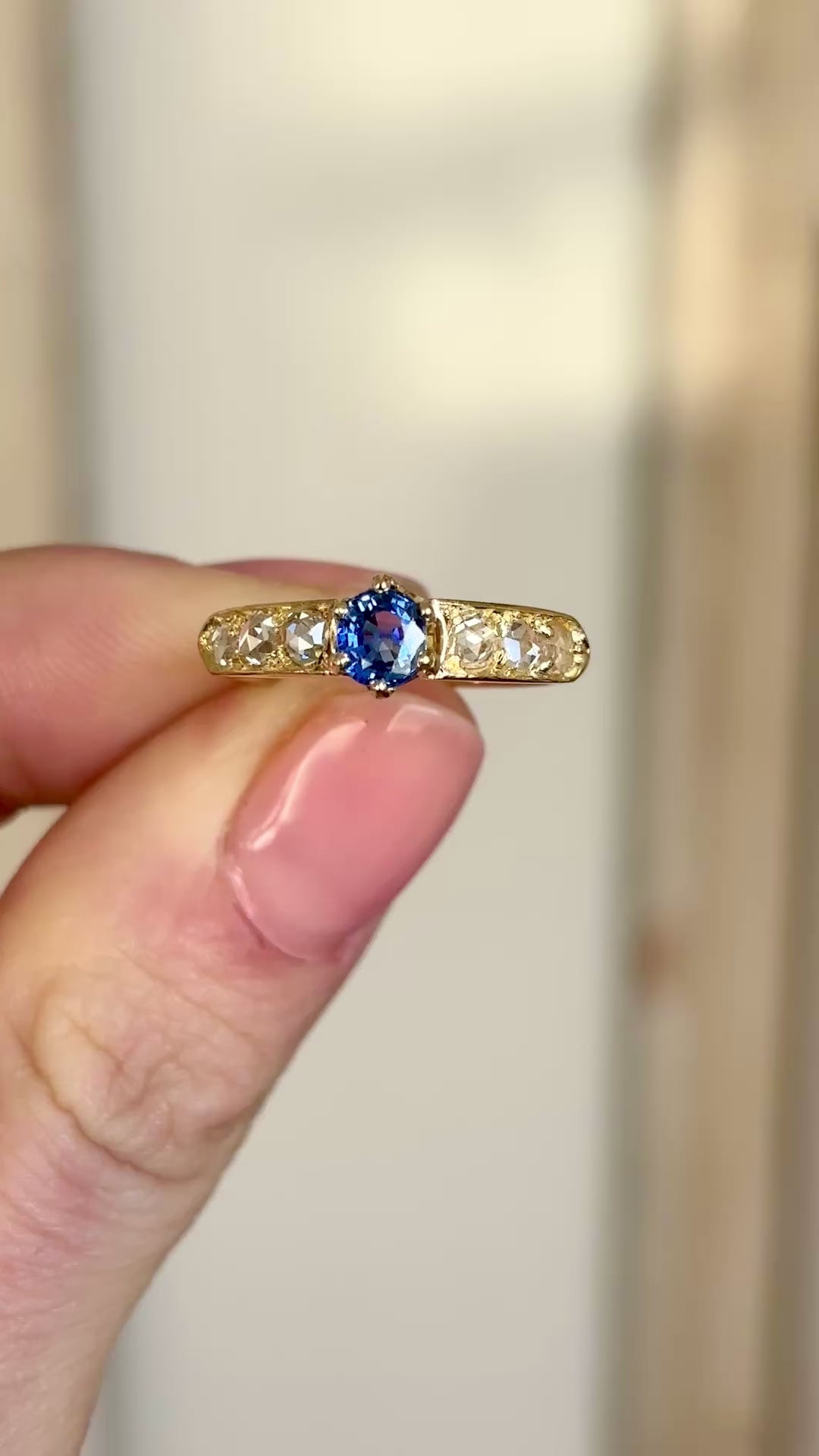 Vintage, Art Deco sapphire & diamond ring