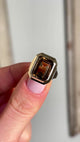 Vintage, 1950s smokey topaz ring