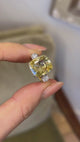 Vintage, Art Deco yellow sapphire & diamond ring