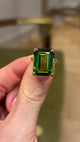 Vintage, 1950s green tourmaline cocktail ring