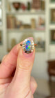 Vintage, 1980s black opal ring