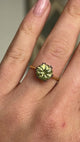 Vintage, 1980s single-stone chrysoberyl ring worn on hand