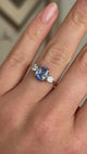 Vintage, 1950s sapphire & diamond three-stone ring