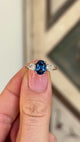 Vintage, sapphire & diamond three-stone ring