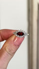 Vintage, 1940s garnet & diamond cluster ring