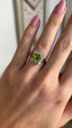 Antique, Edwardian peridot & diamond cluster ring