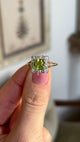 Antique, Edwardian peridot & diamond cluster ring