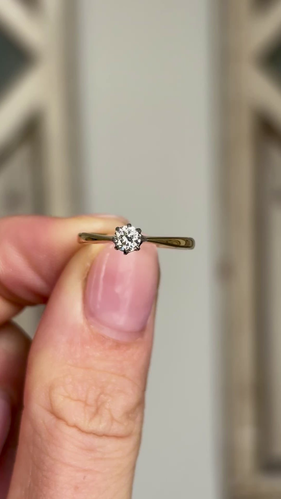 Antique, Edwardian solitaire engagement ring