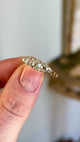 Antique, Edwardian three-stone diamond ring