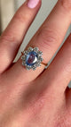 Vintage, 1980s sapphire & diamond cluster ring