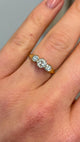 Antique, Edwardian three-stone diamond ring