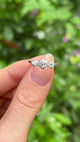 Vintage, Art Deco three-stone diamond ring, 18ct white gold & platinum