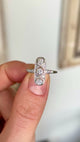 Vintage, Art Deco three-stone diamond panel ring