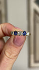 Antique, Edwardian five-stone sapphire & diamond ring